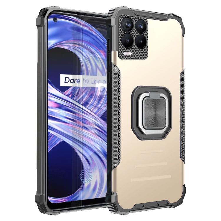 For OPPO Realme 8 Pro Fierce Warrior Series Armor All-inclusive Shockproof Aluminum Alloy + TPU Protective Case with Ring Holder