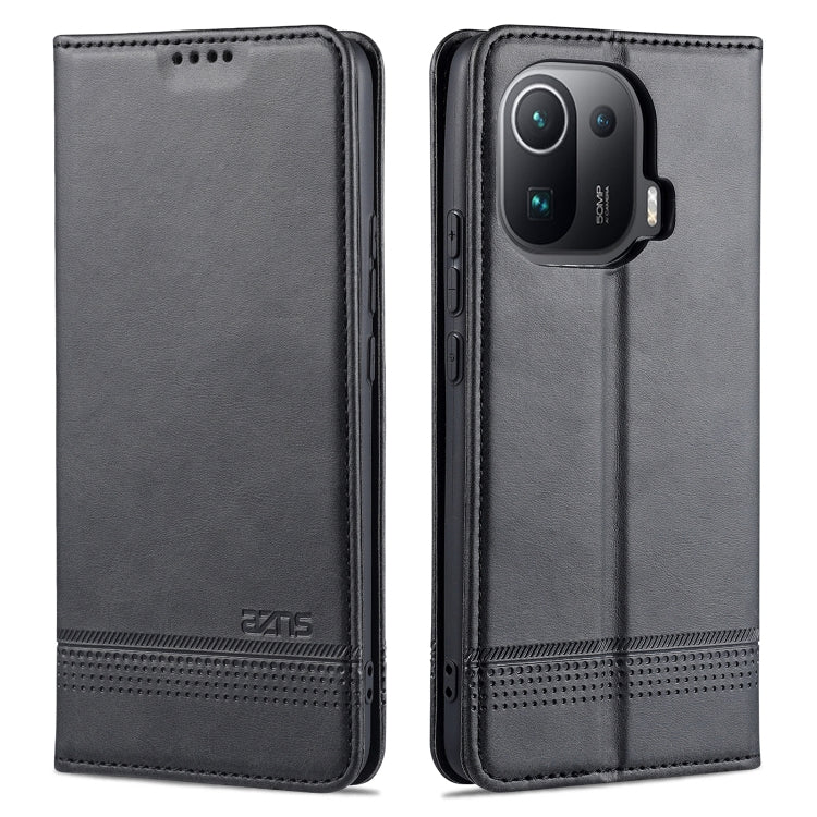 For Xiaomi Mi 11 Pro AZNS Magnetic Calf Texture Horizontal Flip Leather Case with Card Slots & Holder & Wallet