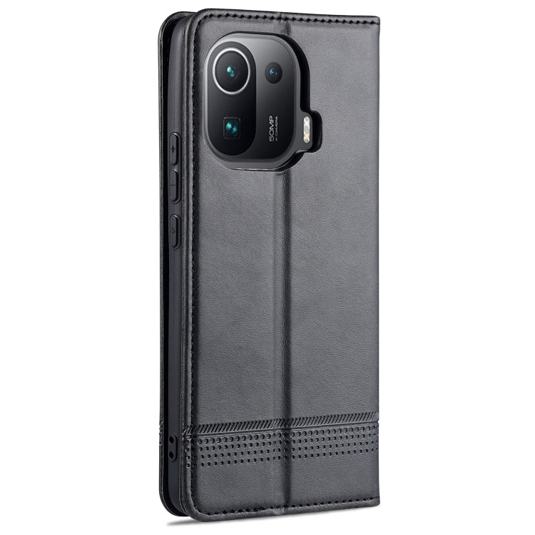 For Xiaomi Mi 11 Pro AZNS Magnetic Calf Texture Horizontal Flip Leather Case with Card Slots & Holder & Wallet