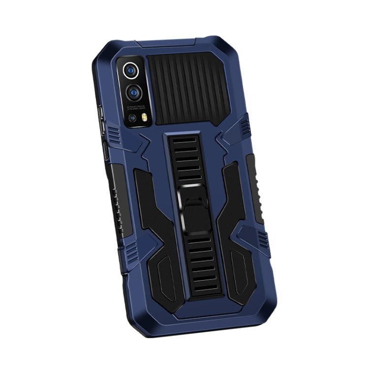 For vivo iQOO Z3 5G / Y72 5G Vanguard Warrior All Inclusive Double-color Shockproof TPU + PC Protective Case with Holder