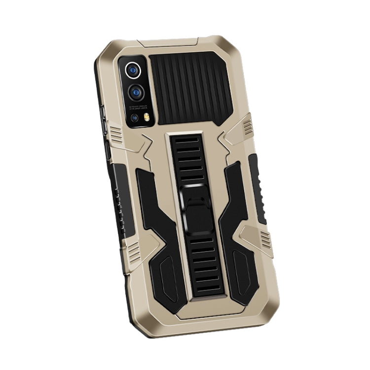 For vivo iQOO Z3 5G / Y72 5G Vanguard Warrior All Inclusive Double-color Shockproof TPU + PC Protective Case with Holder
