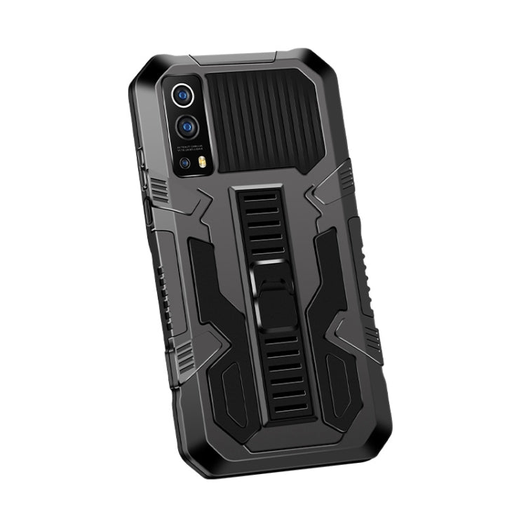 For vivo iQOO Z3 5G / Y72 5G Vanguard Warrior All Inclusive Double-color Shockproof TPU + PC Protective Case with Holder