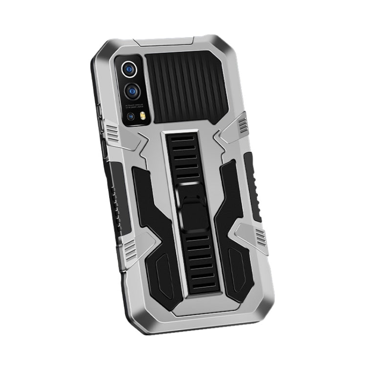 For vivo iQOO Z3 5G / Y72 5G Vanguard Warrior All Inclusive Double-color Shockproof TPU + PC Protective Case with Holder