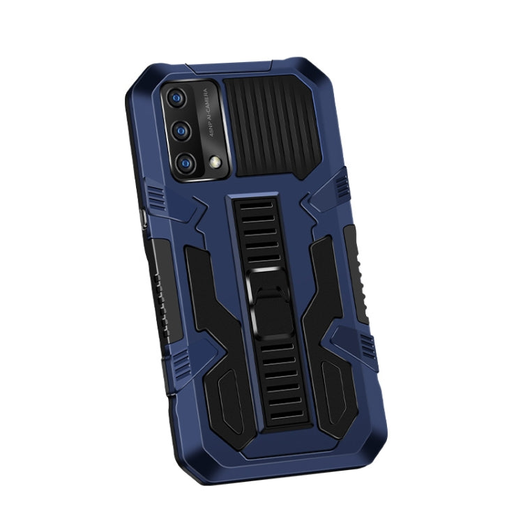For OPPO A74 4G Vanguard Warrior All Inclusive Double-color Shockproof TPU + PC Protective Case with Holder
