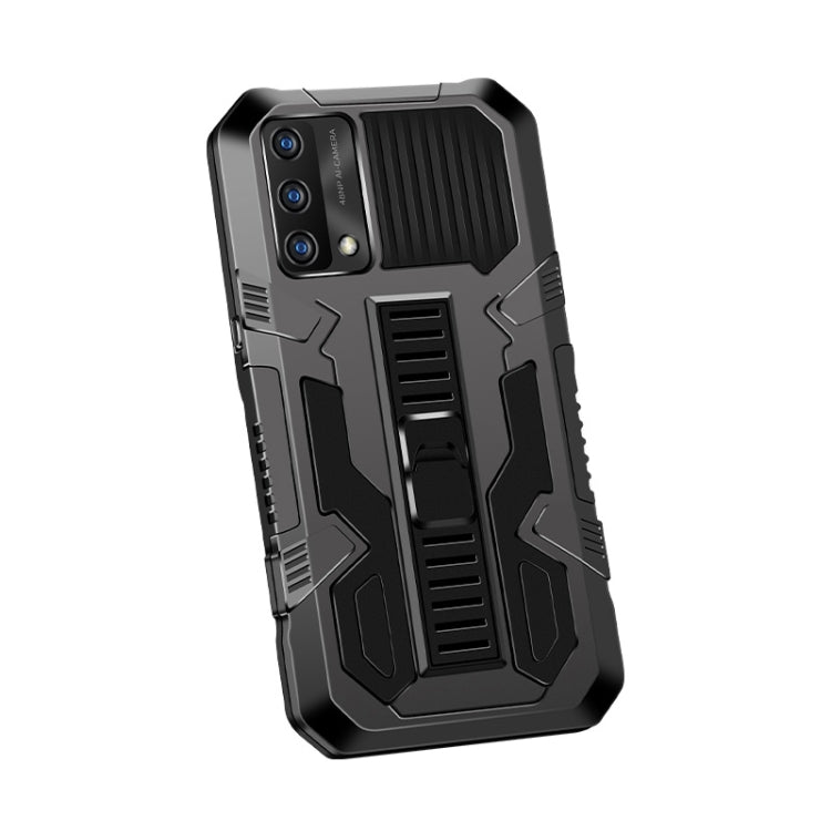 For OPPO A74 4G Vanguard Warrior All Inclusive Double-color Shockproof TPU + PC Protective Case with Holder
