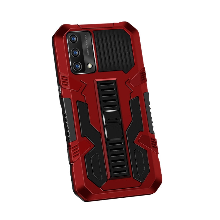 For OPPO A74 4G Vanguard Warrior All Inclusive Double-color Shockproof TPU + PC Protective Case with Holder