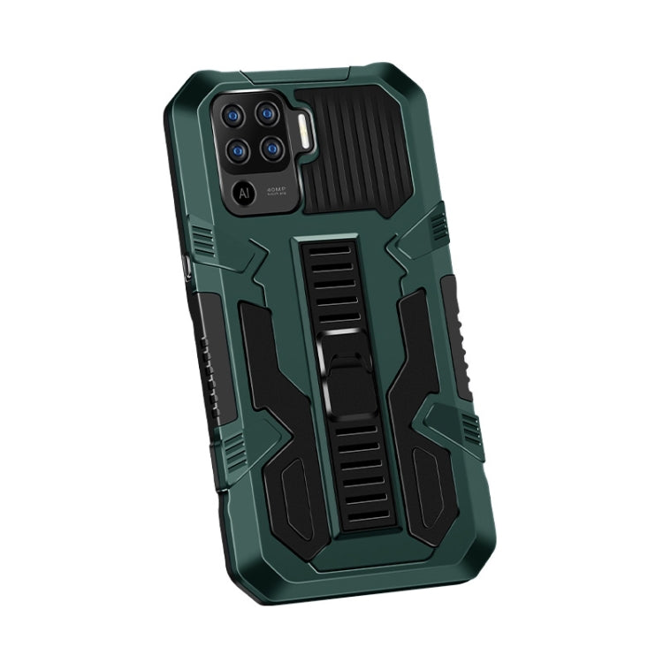 For OPPO A94 4G Vanguard Warrior All Inclusive Double-color Shockproof TPU + PC Protective Case with Holder