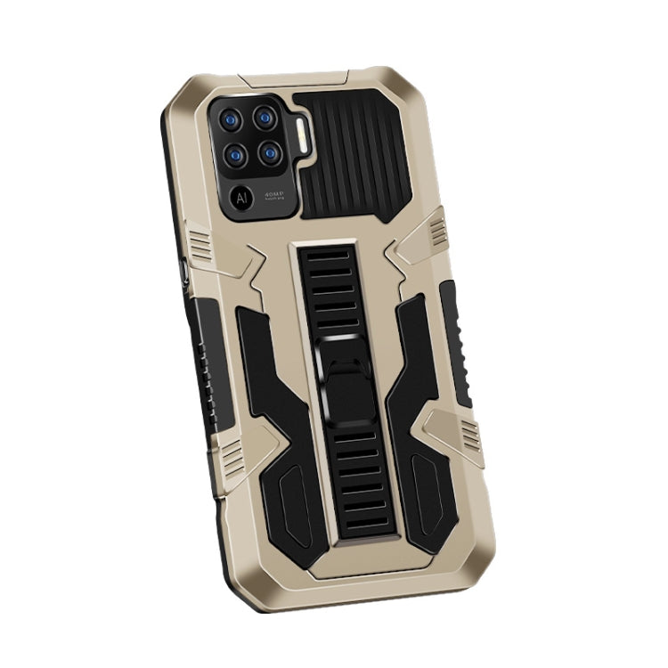 For OPPO A94 4G Vanguard Warrior All Inclusive Double-color Shockproof TPU + PC Protective Case with Holder