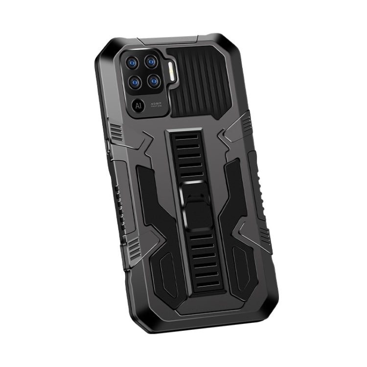 For OPPO A94 4G Vanguard Warrior All Inclusive Double-color Shockproof TPU + PC Protective Case with Holder