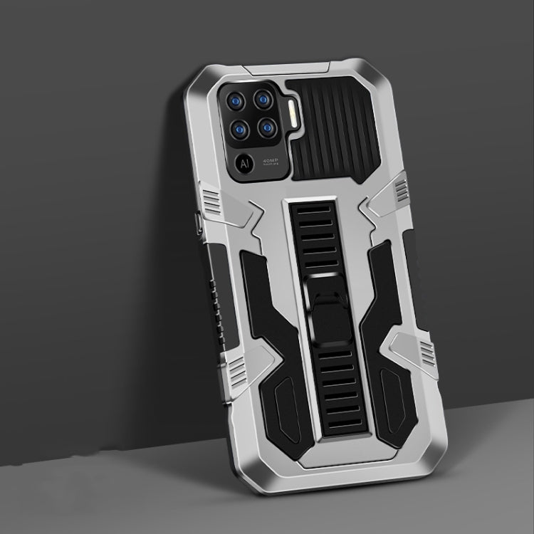 For OPPO A94 4G Vanguard Warrior All Inclusive Double-color Shockproof TPU + PC Protective Case with Holder