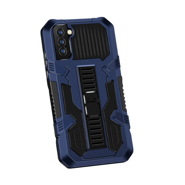 For Samsung Galaxy S21 FE Vanguard Warrior All Inclusive Double-color Shockproof TPU + PC Protective Case with Holder