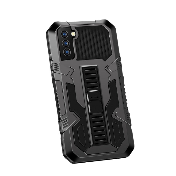 For Samsung Galaxy S21 FE Vanguard Warrior All Inclusive Double-color Shockproof TPU + PC Protective Case with Holder