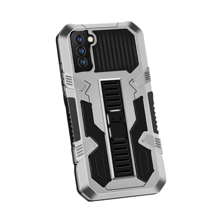 For Samsung Galaxy S21 FE Vanguard Warrior All Inclusive Double-color Shockproof TPU + PC Protective Case with Holder