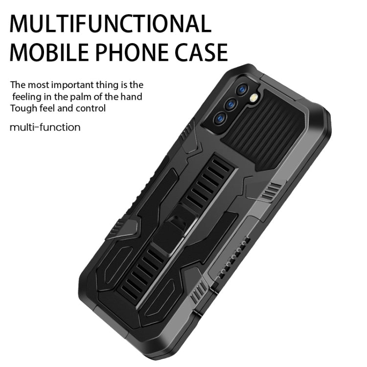 For Samsung Galaxy S21 FE Vanguard Warrior All Inclusive Double-color Shockproof TPU + PC Protective Case with Holder