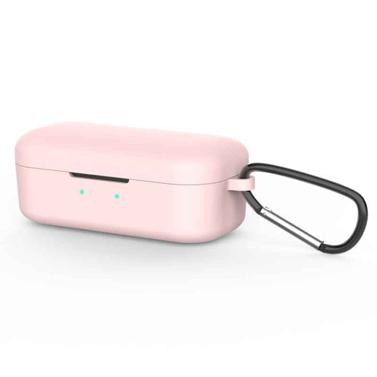 Pure Color Silicone Earphone Protective Case for QCY T5, with Hanging Buckle