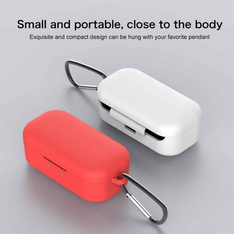 Pure Color Silicone Earphone Protective Case for QCY T5, with Hanging Buckle