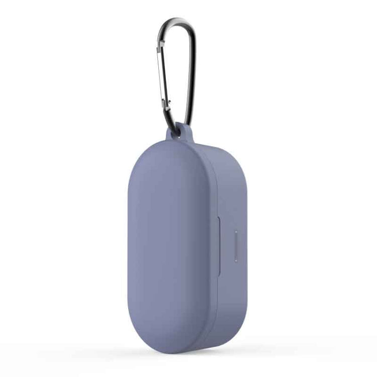 Pure Color Silicone Earphone Protective Case for QCY T1S / QS2, with Hanging Buckle