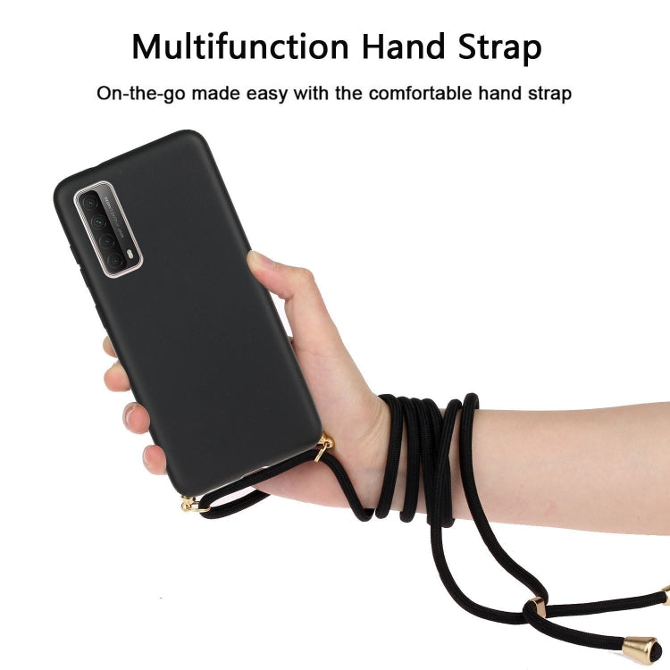 For Huawei P smart 2021 Wheat Straw Material + TPU Protective Case with Lanyard