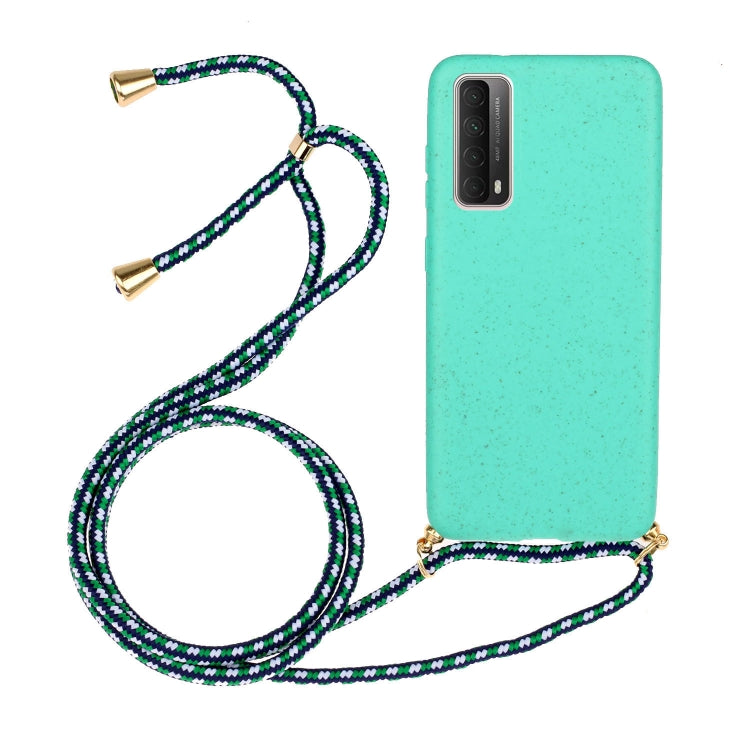For Huawei P smart 2021 Wheat Straw Material + TPU Protective Case with Lanyard