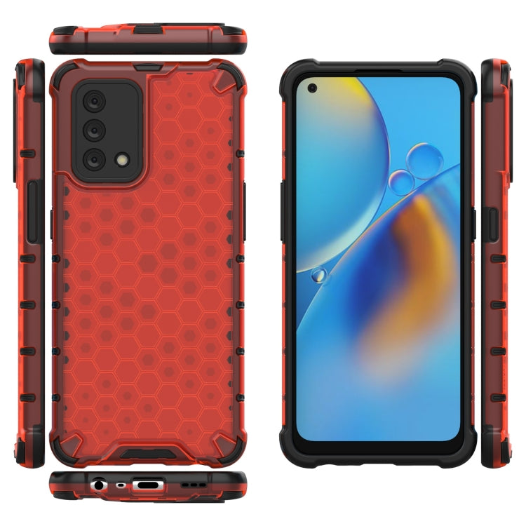 For OPPO A74 4G Shockproof Honeycomb PC + TPU Case