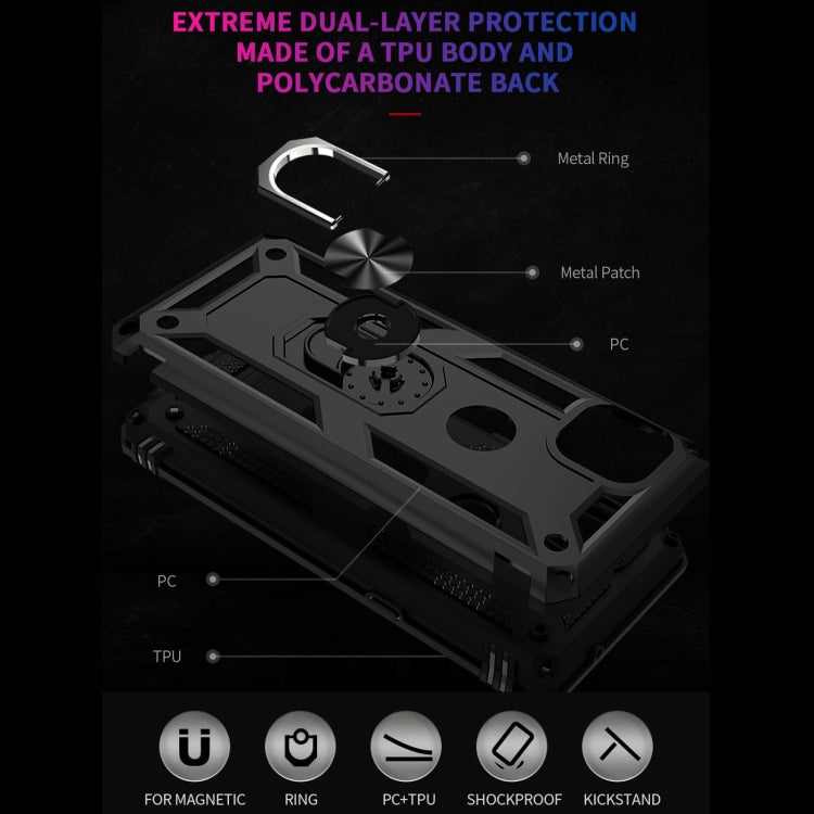For Motorola Moto One 5G Ace Shockproof TPU + PC Protective Case with 360 Degree Rotating Holder
