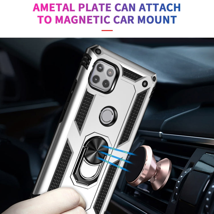 For Motorola Moto One 5G Ace Shockproof TPU + PC Protective Case with 360 Degree Rotating Holder