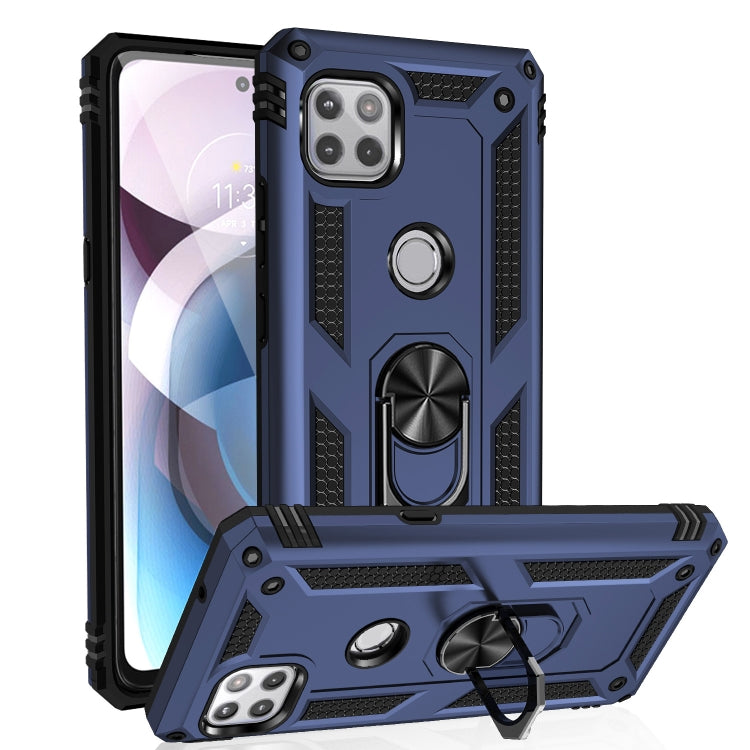 For Motorola Moto One 5G Ace Shockproof TPU + PC Protective Case with 360 Degree Rotating Holder