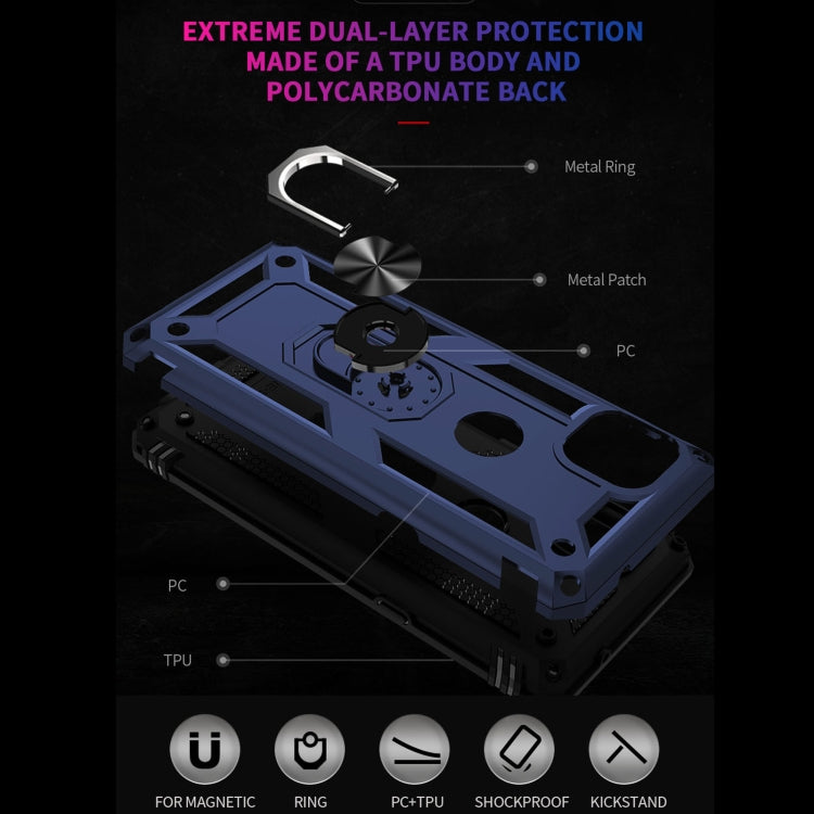 For Motorola Moto One 5G Ace Shockproof TPU + PC Protective Case with 360 Degree Rotating Holder