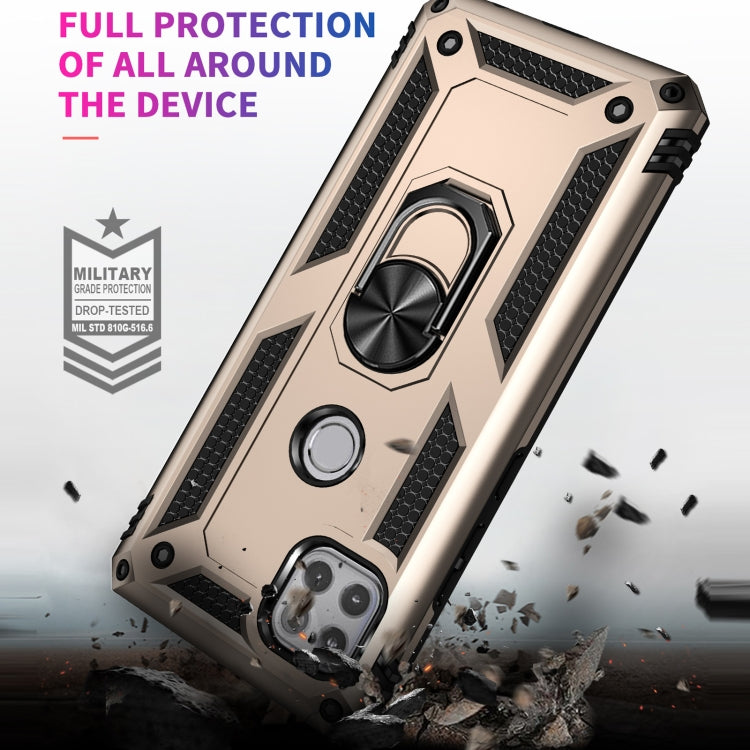 For Motorola Moto One 5G Ace Shockproof TPU + PC Protective Case with 360 Degree Rotating Holder