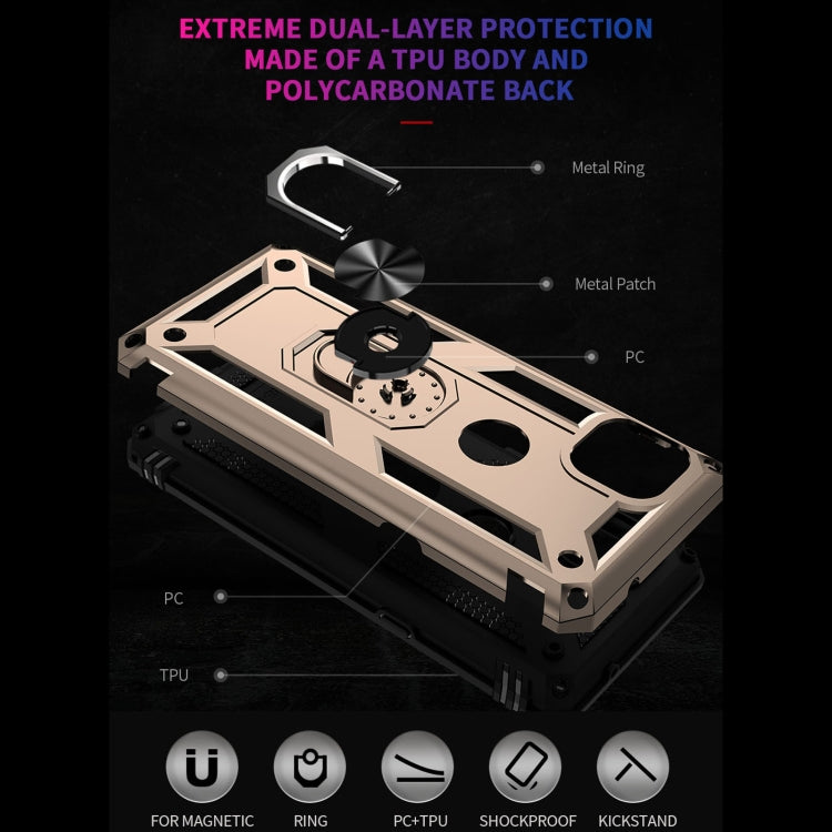 For Motorola Moto One 5G Ace Shockproof TPU + PC Protective Case with 360 Degree Rotating Holder