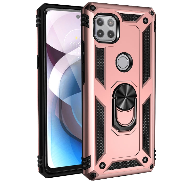 For Motorola Moto One 5G Ace Shockproof TPU + PC Protective Case with 360 Degree Rotating Holder
