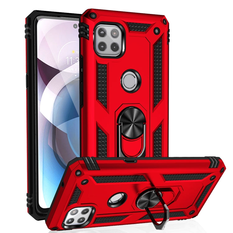 For Motorola Moto One 5G Ace Shockproof TPU + PC Protective Case with 360 Degree Rotating Holder