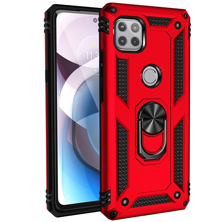 For Motorola Moto One 5G Ace Shockproof TPU + PC Protective Case with 360 Degree Rotating Holder