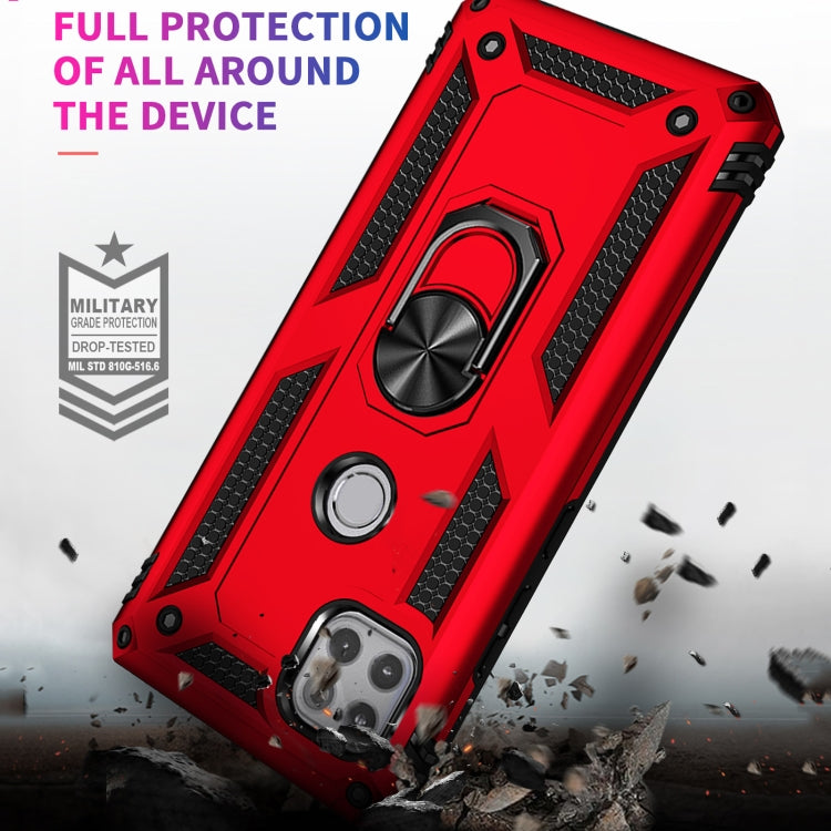 For Motorola Moto One 5G Ace Shockproof TPU + PC Protective Case with 360 Degree Rotating Holder