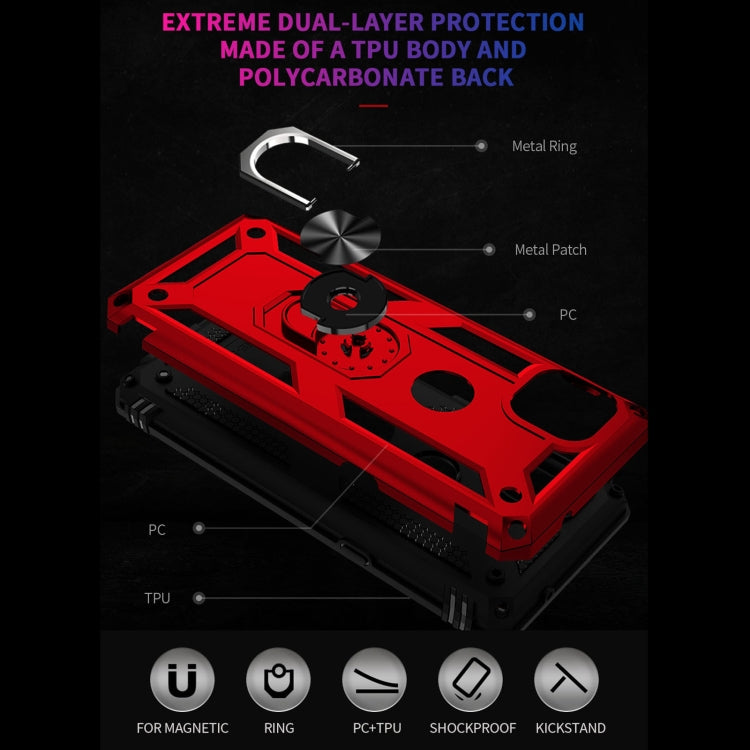 For Motorola Moto One 5G Ace Shockproof TPU + PC Protective Case with 360 Degree Rotating Holder