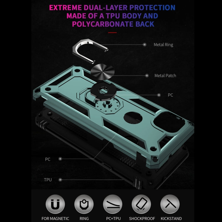 For Motorola Moto One 5G Ace Shockproof TPU + PC Protective Case with 360 Degree Rotating Holder