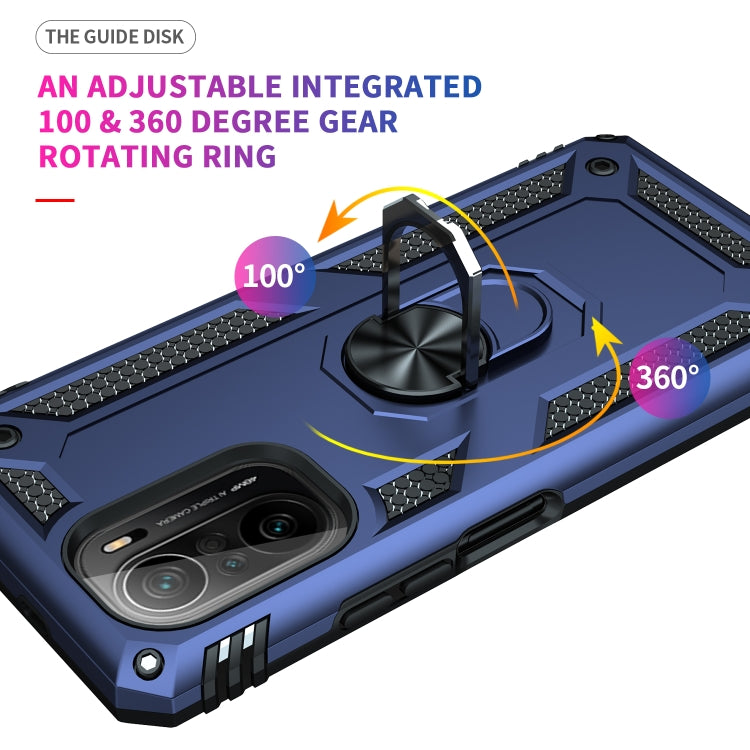 For Xiaomi Redmi K40 / K40 Pro Shockproof TPU + PC Protective Case with 360 Degree Rotating Holder