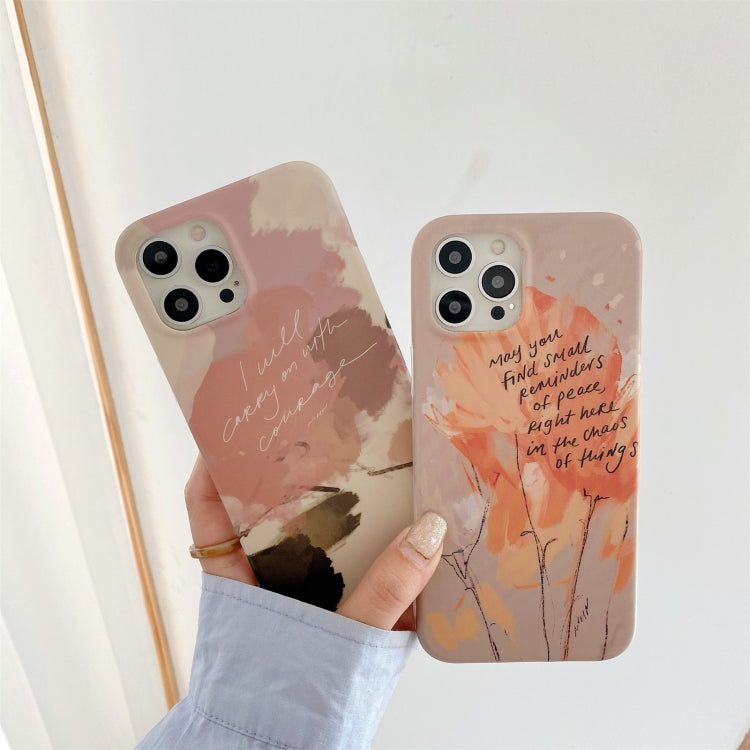 For iPhone 11 Pro Max Watercolor Painting Series Half Coverage IMD Workmanship Protective Case