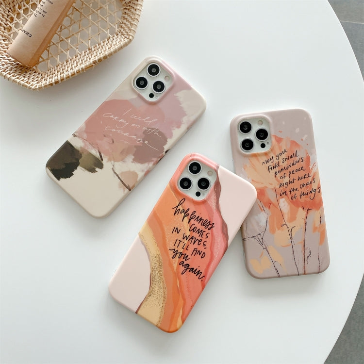 For iPhone 12 mini Watercolor Painting Series Half Coverage IMD Workmanship Protective Case
