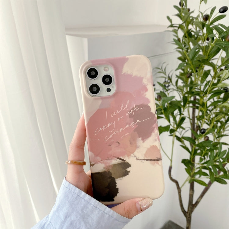 For iPhone 12 / 12 Pro Watercolor Painting Series Half Coverage IMD Workmanship Protective Case