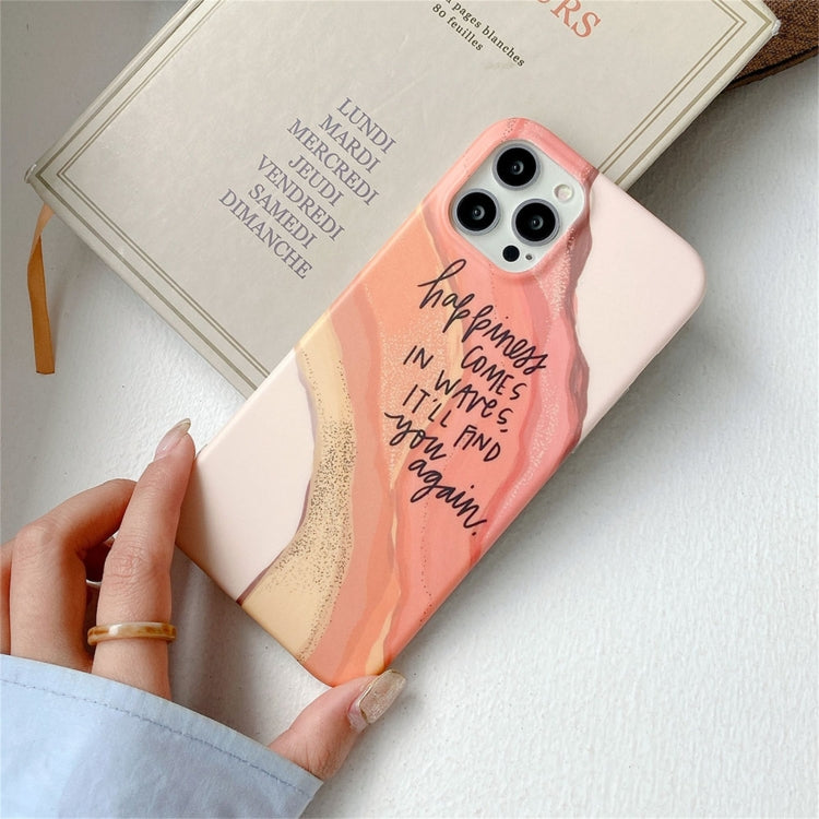For iPhone 12 Pro Max Watercolor Painting Series Half Coverage IMD Workmanship Protective Case