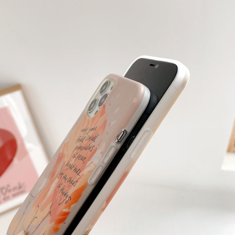For iPhone 12 Pro Max Watercolor Painting Series Half Coverage IMD Workmanship Protective Case