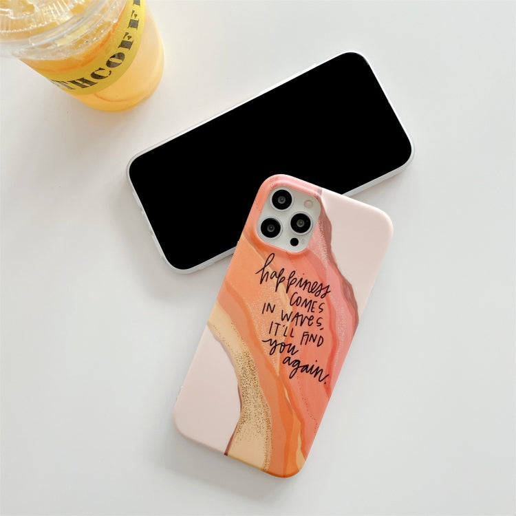 For iPhone 12 Pro Max Watercolor Painting Series Half Coverage IMD Workmanship Protective Case