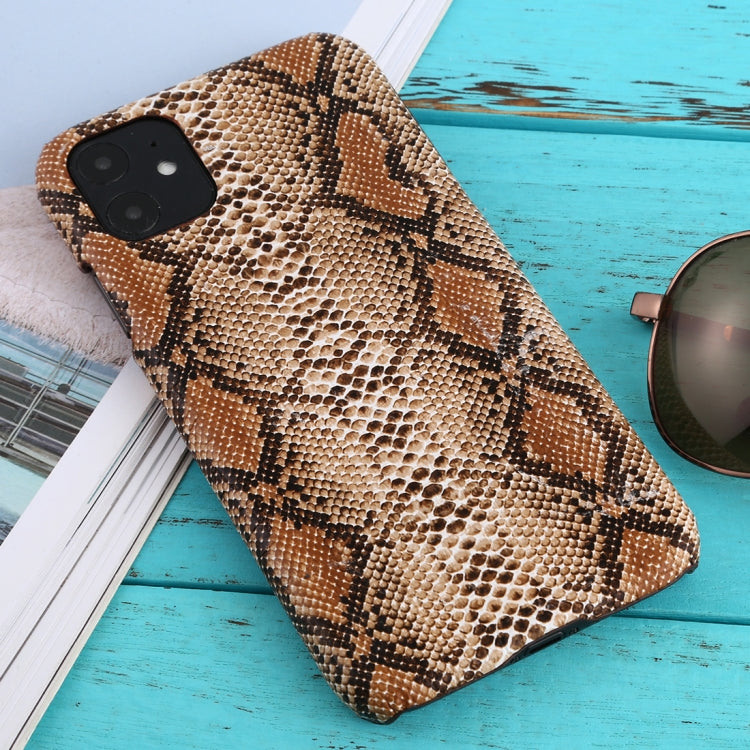 For iPhone 11 Snakeskin Pattern Paste Skin Protective Case
