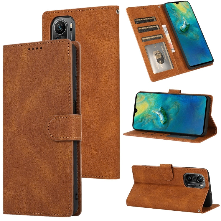 For Xiaomi Redmi K40 Pro Fantasy Classic Skin-feel Calfskin Texture Magnetic Buckle Horizontal Flip PU Leather Case with Holder & Card Slot & Wallet