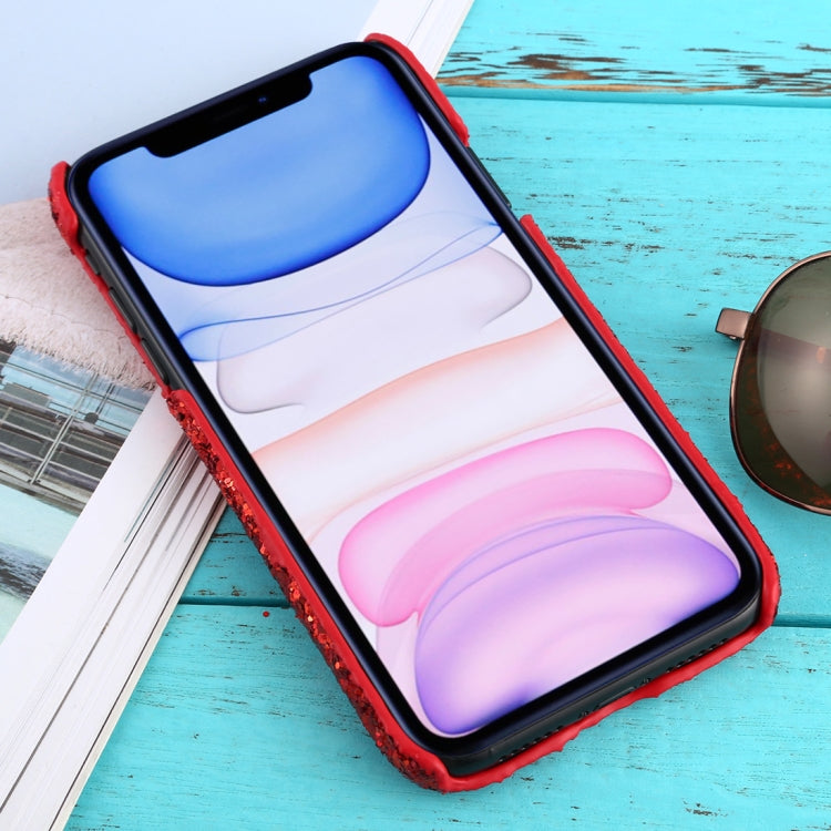 For iPhone 11 Shockproof Glitter Powder PC Protective Case
