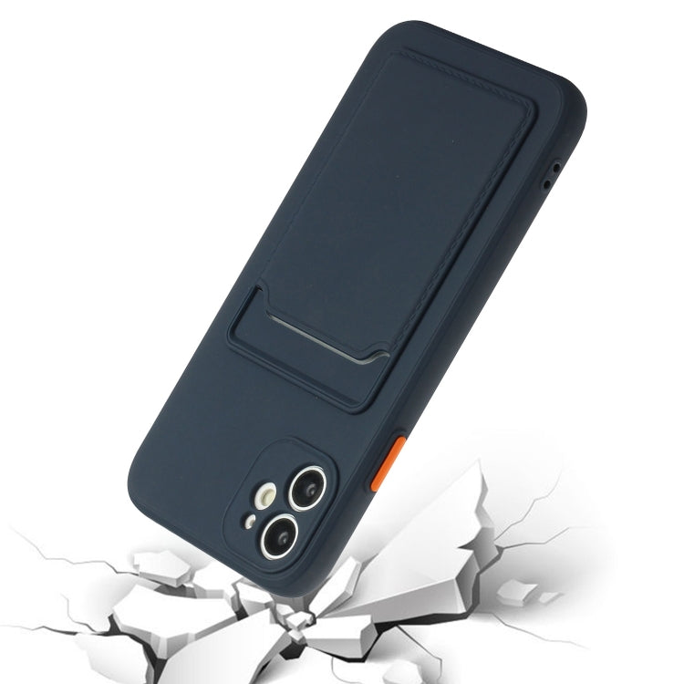 For iPhone 12 mini Card Slot Design Shockproof TPU Protective Case