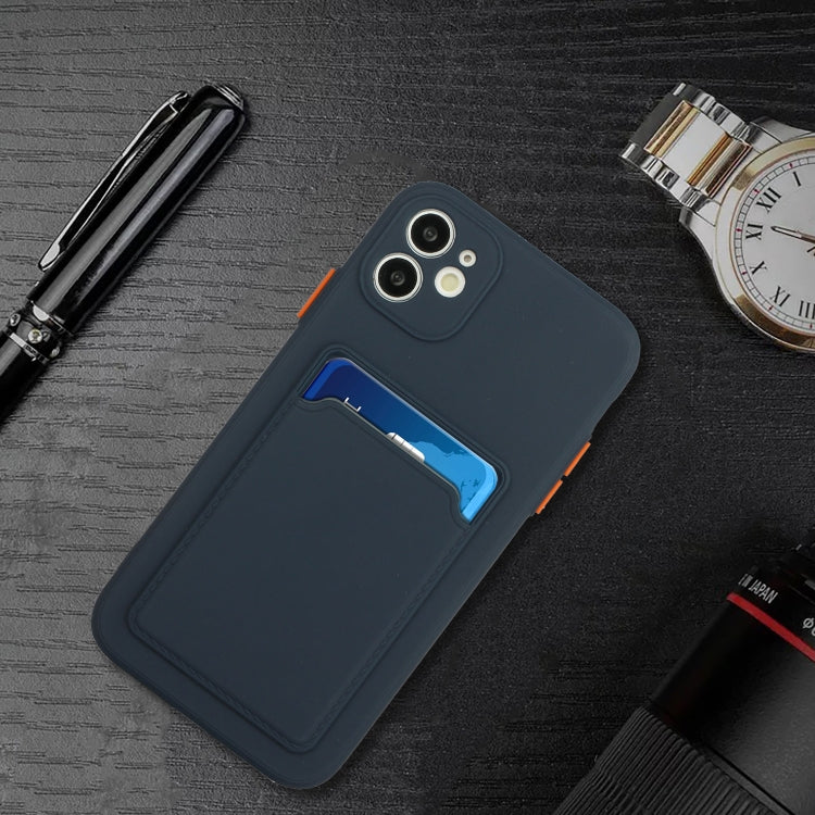 For iPhone 12 mini Card Slot Design Shockproof TPU Protective Case