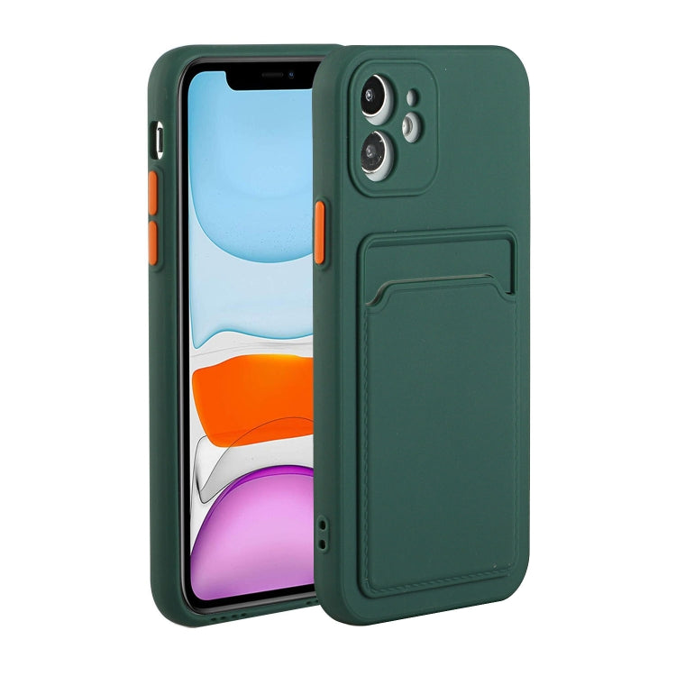 For iPhone 12 mini Card Slot Design Shockproof TPU Protective Case