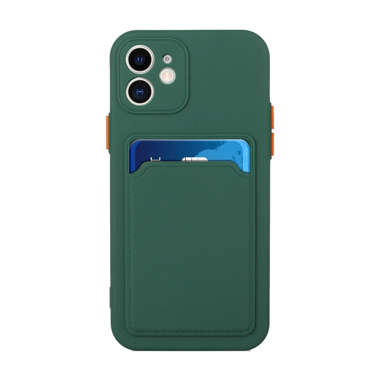 For iPhone 12 mini Card Slot Design Shockproof TPU Protective Case